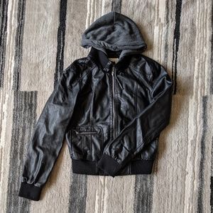Zumiez Faux Leather Hoodie Jacket